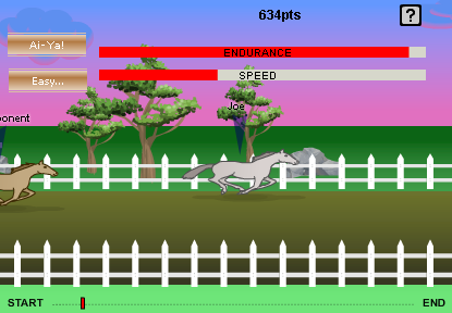 One of the Arena MiniGames, This is Horse Racing.